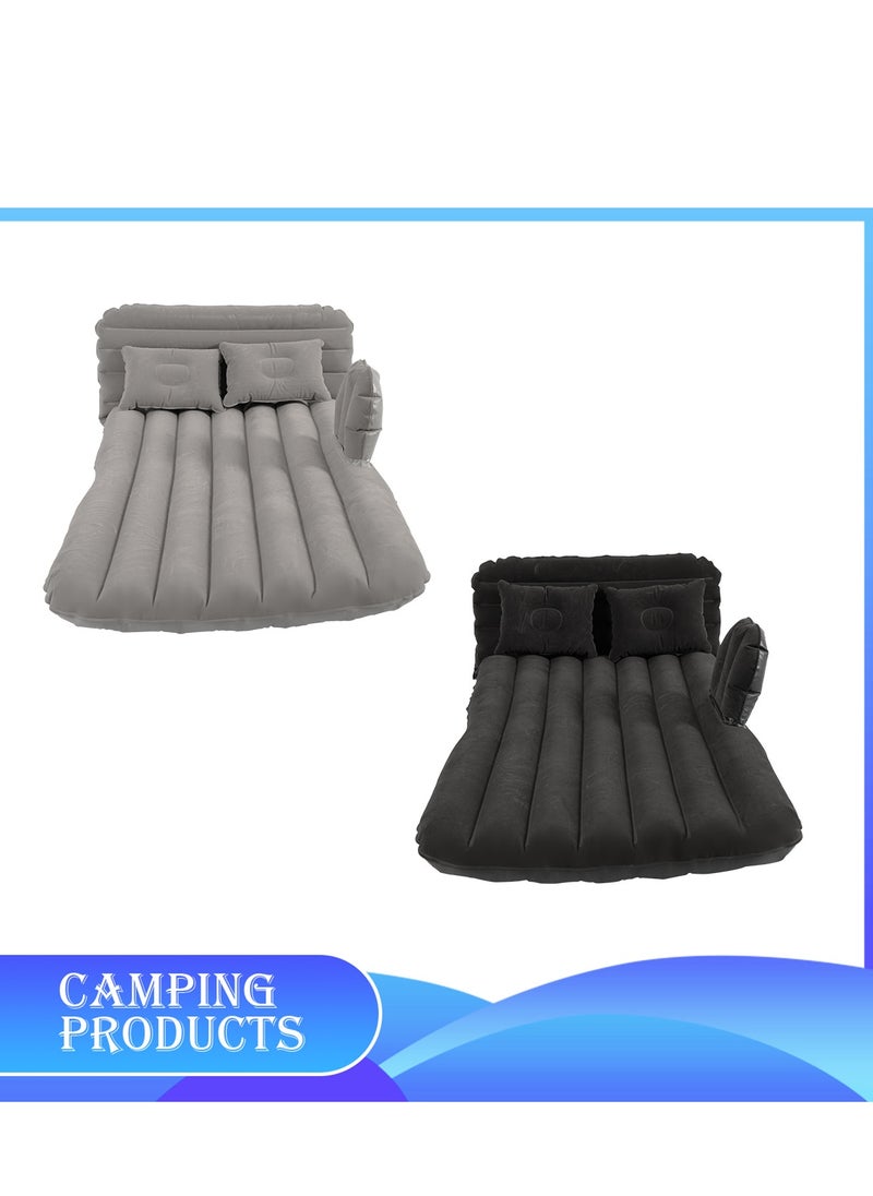 Manful Inflatable Mattress with Pump Portable Outdoor Air Mattress Foldable Single Thickened Flocking Mattress for Outdoor and Home  - Image 2