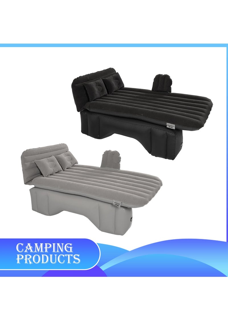 Manful Inflatable Mattress with Pump Portable Outdoor Air Mattress Foldable Single Thickened Flocking Mattress for Outdoor and Home  - Image 3