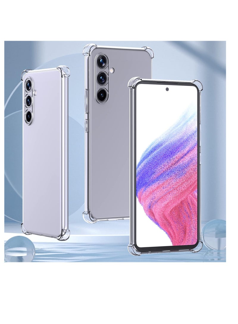 Protective Shock Absorption soft Transparent Armor Case For Samsung Galaxy A54 5G (Transparent) - Image 4