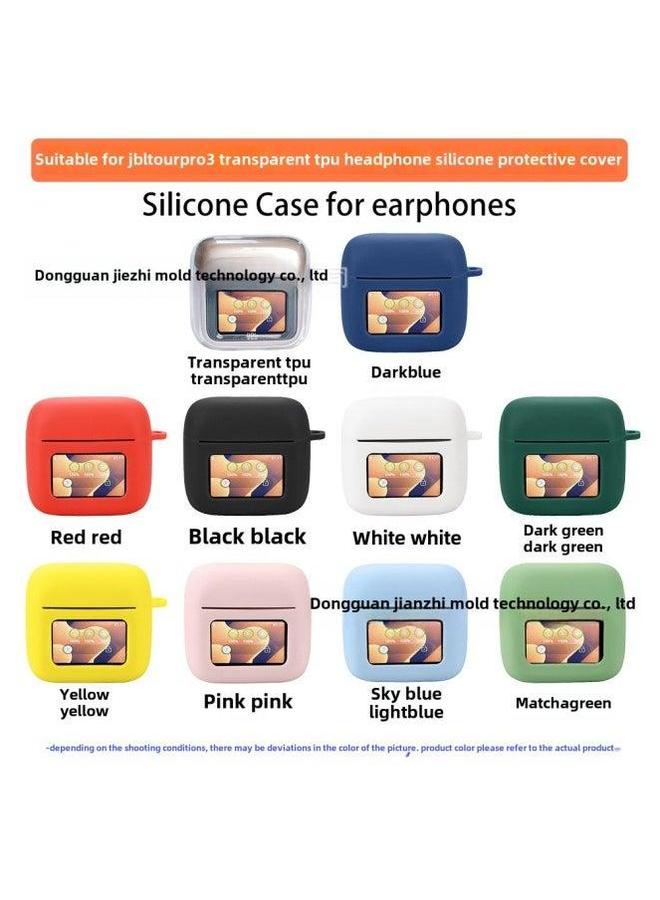 Suitable For JBL TOUR PRO 3 Earphone Protective Case TPU Transparent Silicone Soft Glue Storage Box-Colour:Black-Model:TOUR - Image 3