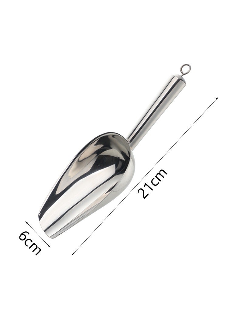 2 Pcs Stainless Steel Scooper for Candy/Flour/Bean/Pet Food/ Ice Cube  - Image 5