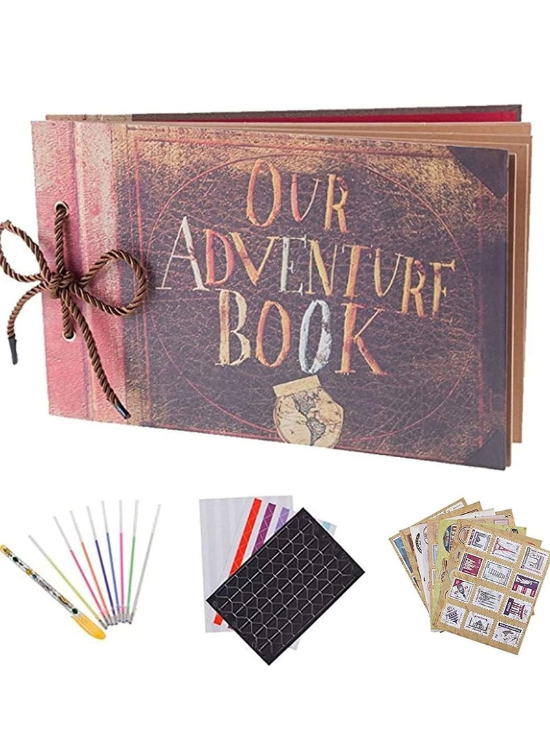 كابتن تيك صندوق تخزين ألبوم الصور ، كتاب مغامراتنا ، سجل قصاصات Pixar Up صناعة يدوية للعائلة قابلة للتوسيع 11.6x7.5 بوصة 80 صفحة مع مجموعة ملحقات - Image 1