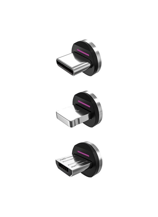 360 Pro Magnetic Connectors Tips - Only Compatible with Statik360 Pro Magnetic Charging Cable - 3-Pack Includes i-Product, Micro USB and USB-C Adapter - Compatible with All Devices