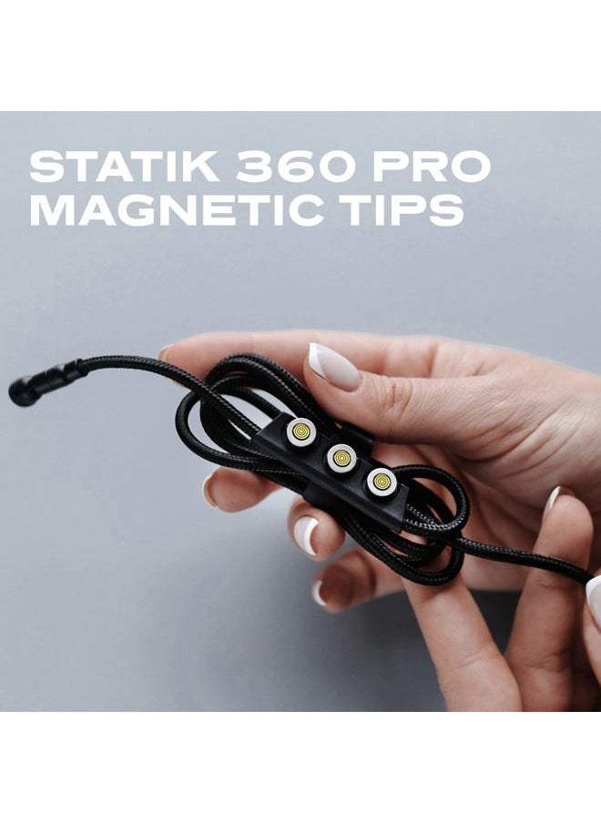 360 Pro Magnetic Connectors Tips - Only Compatible with Statik360 Pro Magnetic Charging Cable - 3-Pack Includes i-Product, Micro USB and USB-C Adapter - Compatible with All Devices