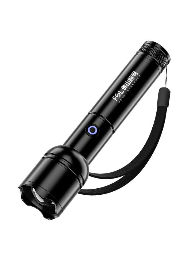 Fsl Foshan Lighting Flashlight, High Brightness, Long Battery Life, Ultra-bright, Compact Rechargeable, Long-range Outdoor Illumination, Emergency Light For Home Use