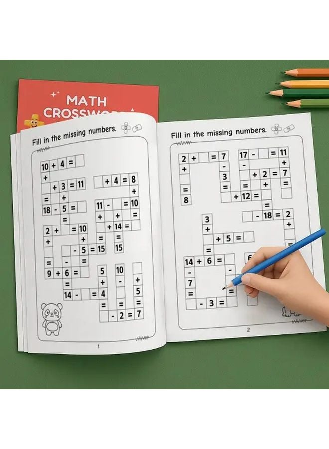 Addition And Subtraction Math Workbook 32 Pages For 1st 2nd Grade Ages 6 7 Homeschool Classroom Learning - Image 3