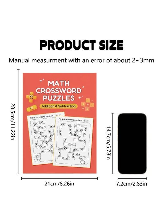 Addition And Subtraction Math Workbook 32 Pages For 1st 2nd Grade Ages 6 7 Homeschool Classroom Learning - Image 4