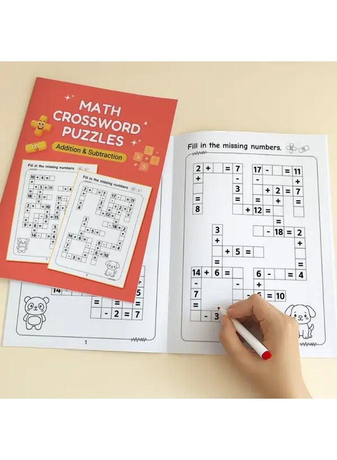 Addition And Subtraction Math Workbook 32 Pages For 1st 2nd Grade Ages 6 7 Homeschool Classroom Learning - Image 5