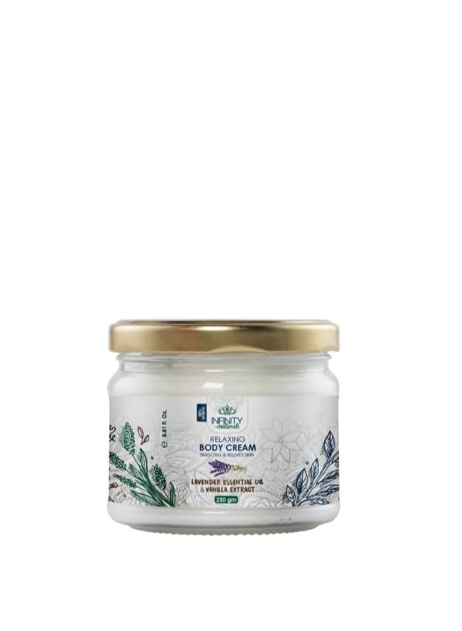 إينفينيتي كريم الجسم المريح اللانهائي بزيت اللافندر الأساسي ومستخلص الفانيليا 250 مل