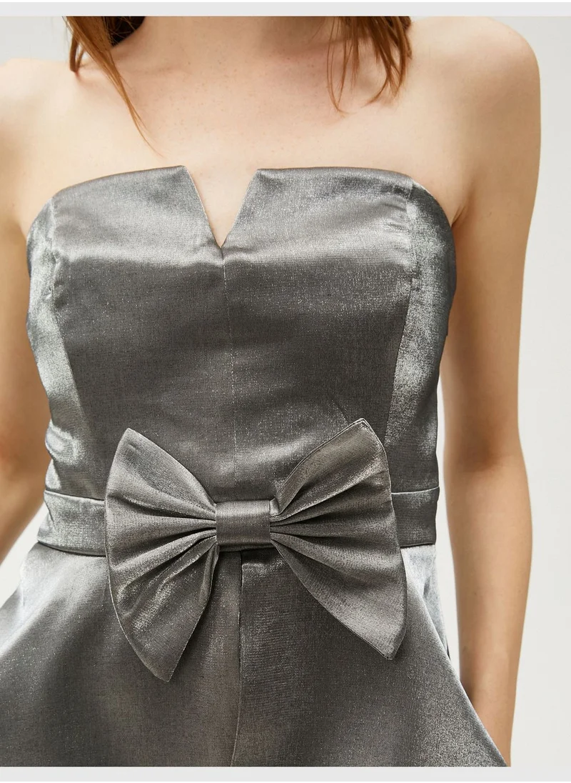 KOTON Strapless Bowtie Detail Blouse