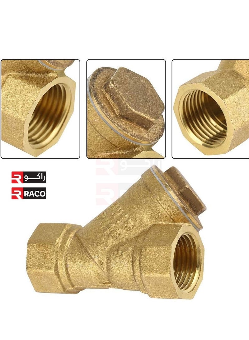 RACO Pegler Y Pattern Brass Strainer Filter Valve Connector Pump Filter for Water Oil Separation - Image 3