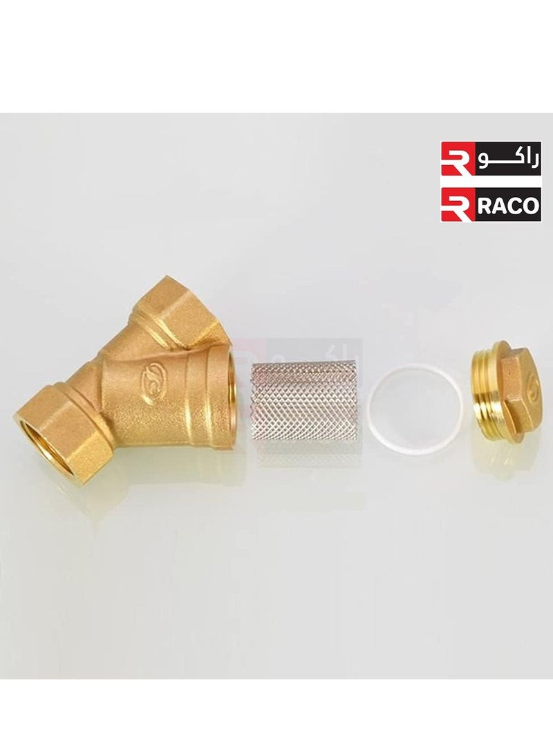 RACO Pegler Y Pattern Brass Strainer Filter Valve Connector Pump Filter for Water Oil Separation - Image 2