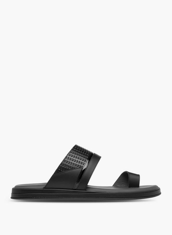 DUCHINI Men's Textured Slip-On Arabic Sandals - Image 3