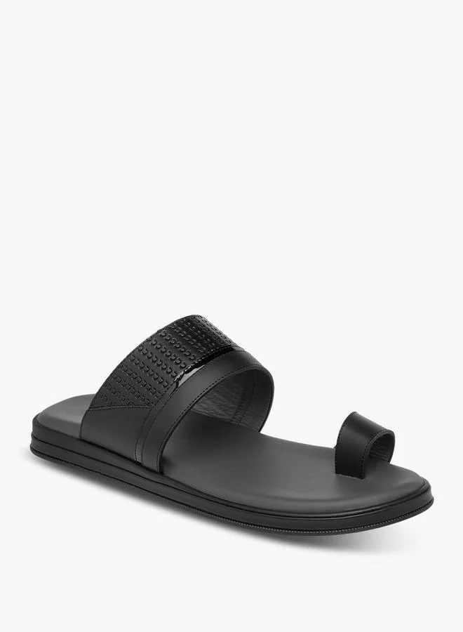 DUCHINI Men's Textured Slip-On Arabic Sandals