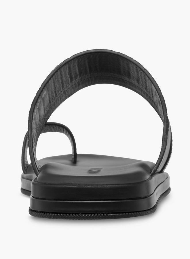 DUCHINI Men's Textured Slip-On Arabic Sandals - Image 5