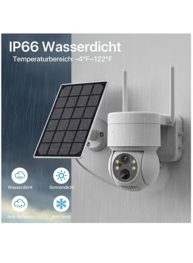 Solar Powered Security Camera 1080P Wireless Surveillance Camera with Infrared Night Vision, Two-Way Audio Intercom and Outdoor Weatherproof Design - Image 4