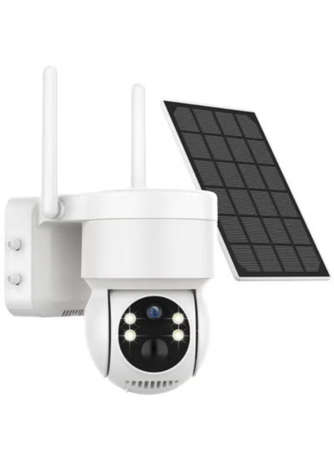 Solar Powered Security Camera 1080P Wireless Surveillance Camera with Infrared Night Vision, Two-Way Audio Intercom and Outdoor Weatherproof Design - Image 1
