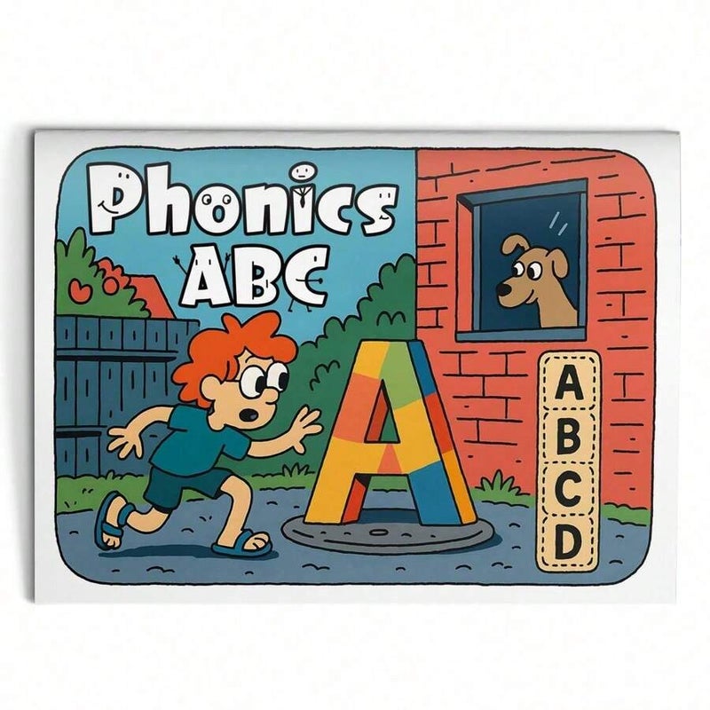 Children's Alphabet Learning Notebook - Uppercase & Lowercase Letter Tracing + Early Reading Practice | Illustrated, Helping Preschoolers And Kindergarteners Build Vocabulary, Letter Recognition, Writing Control, Fine Motor Skills And Concentration