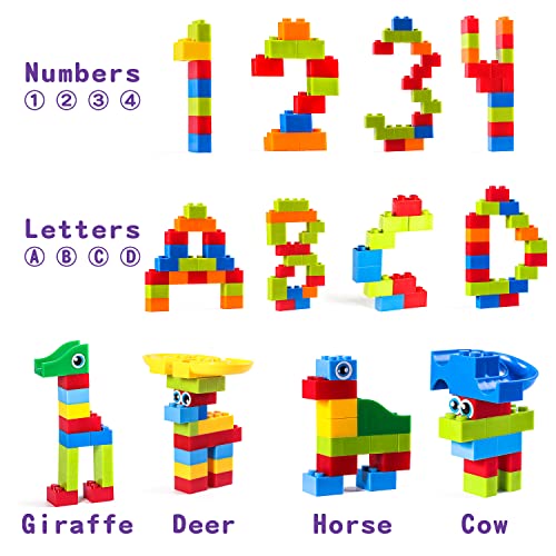 FANELEQU 168 Pcs Mini Marble Run Building Blocks Classic Blocks STEM Toy Bricks Set Kids Assemble Different Building Block Models for 3 Boys Girls Toddlers - Image 5