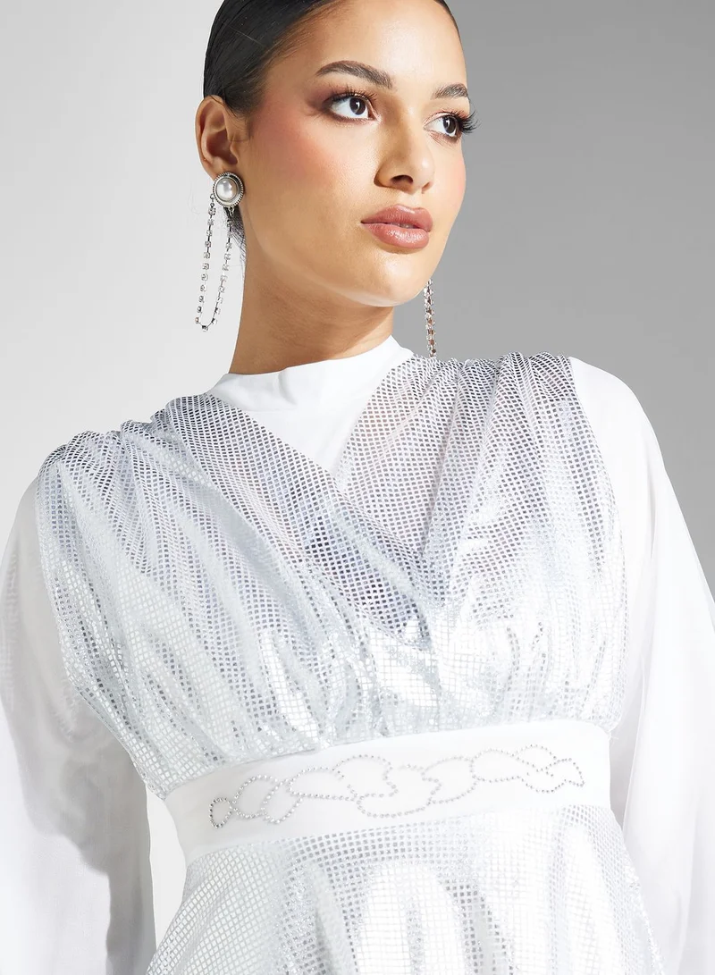 Khizana Textured A-Line Dress
