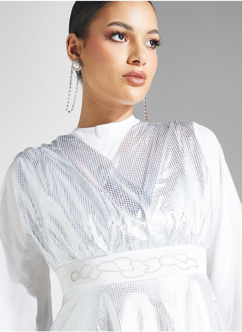 Khizana - Balloon Sleeve Dress - Image 1