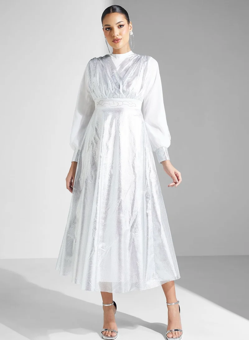 Khizana Textured A-Line Dress