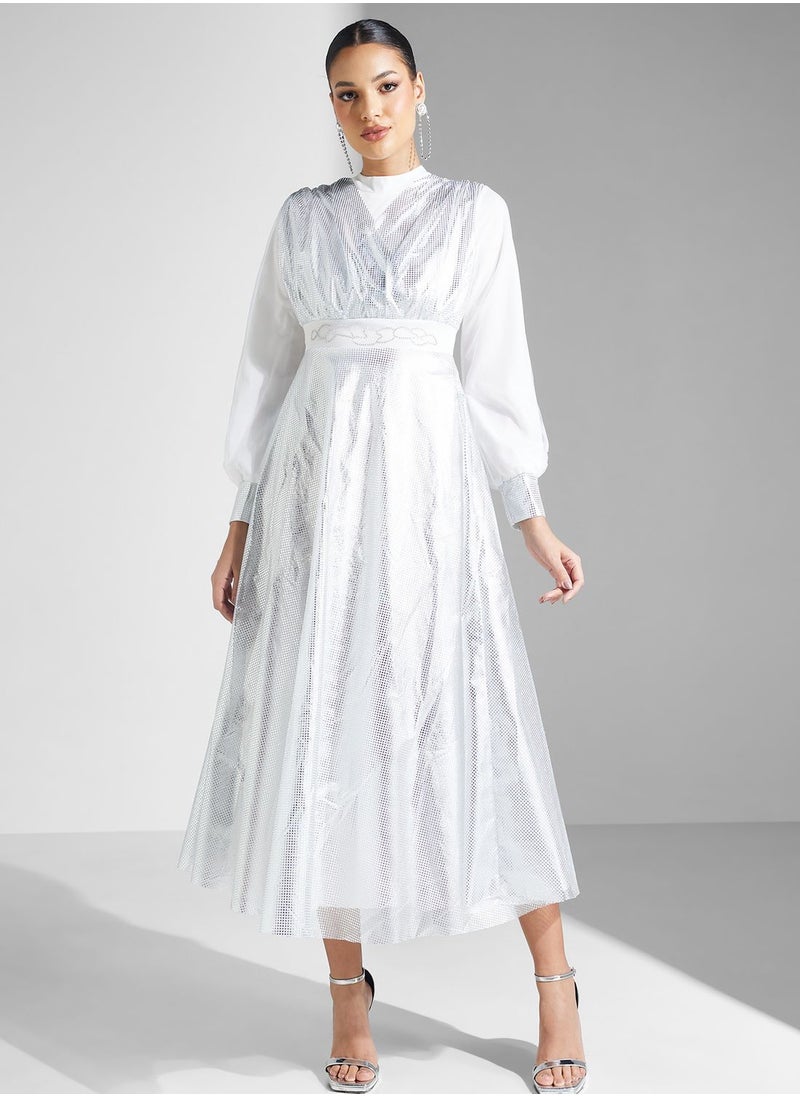 Khizana - Balloon Sleeve Dress - Image 1