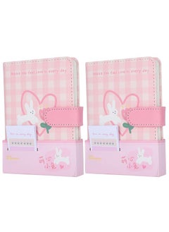 Thoraya 2Sets A6 Magnetic Buckle Notebook Binder Cute Bunny Pattern Daily Record Stationery Journal  - Image 2