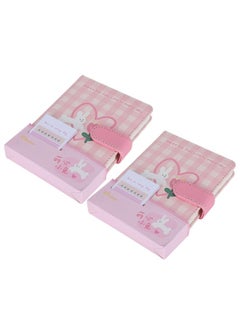 Thoraya 2Sets A6 Magnetic Buckle Notebook Binder Cute Bunny Pattern Daily Record Stationery Journal  - Image 4