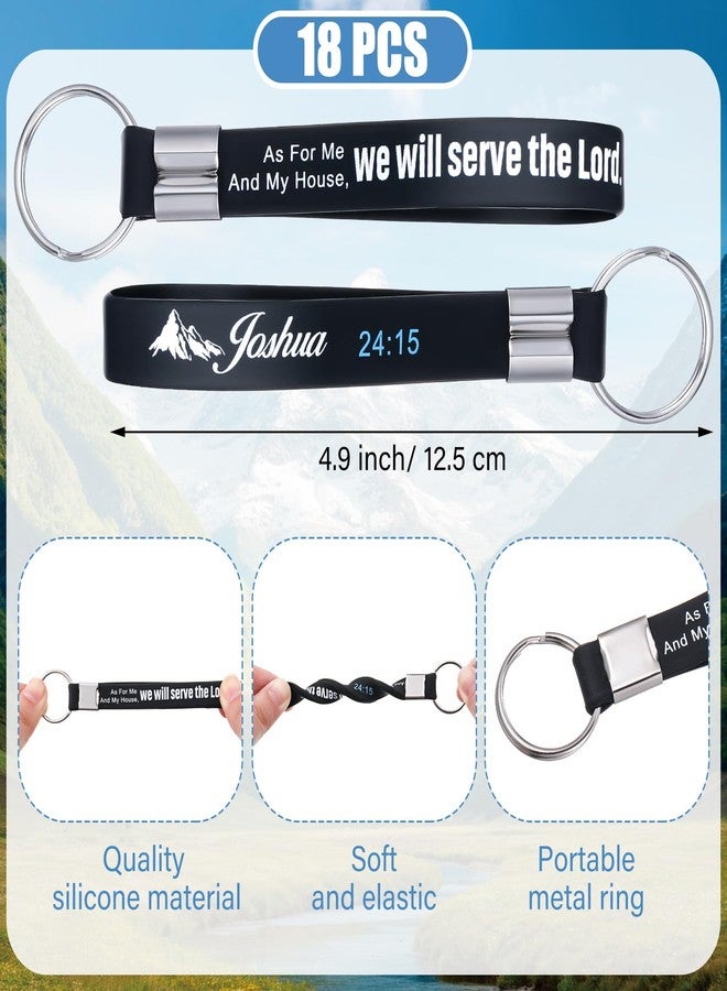 Landical 24 Pcs/12 Sets Christian Father's Day Gifts Bulk, Include 12 Faithful Father Bookmarks 12 Joshua 24:15 Keychains Special Dad Religious Gift for Men Dad Church Party Favor - Image 3