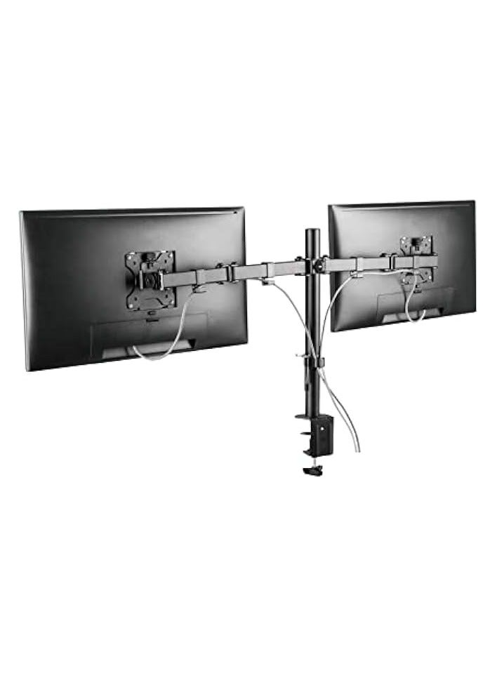 PROMASS Dual Arm Cantilever Desk Monitor Mount for 13" 19" 23" 24" 27" and 32" Monitors - Image 1