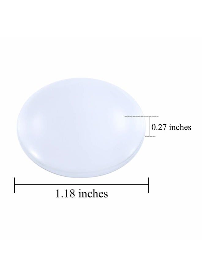 Hautoco 1.18 inch/30mm Round Glass Cabochons Clear Dome Cabochons Tiles for DIY Craft Photo Charms, Cameo Pendants, Rings, Necklace and Jewelry Making, 40PCS - Image 5