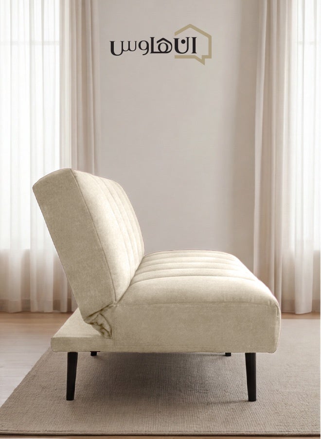 In-House Sana | Sofabed 2 In 1 Upholstered In Linen - Light Beige - Image 5