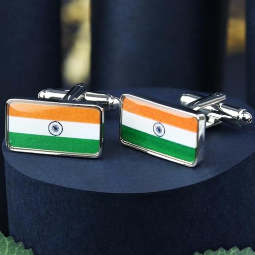 Peluche National Flag Cufflinks for Men - Image 2