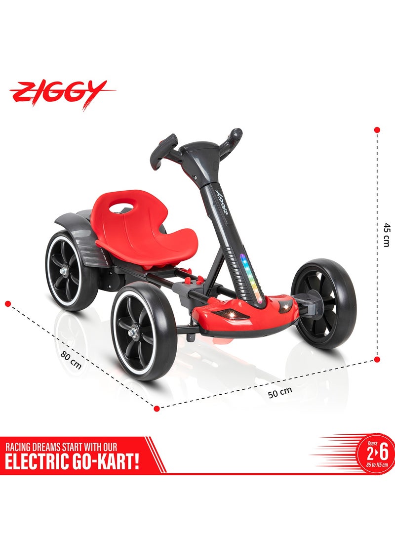 Ziggy | Mini E-Kart - Easy Folding, Front Lights, Music & Horn, 5 km/h Speed, For Kids | Ages 4+ - Image 3