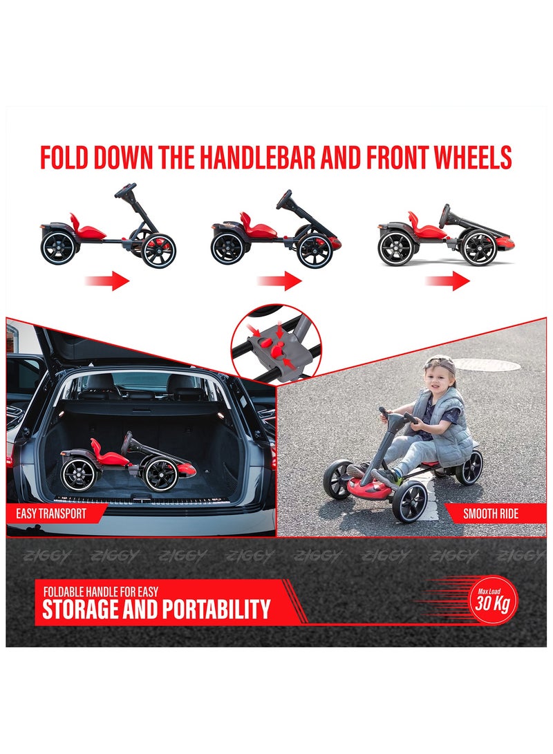 Ziggy | Mini E-Kart - Easy Folding, Front Lights, Music & Horn, 5 km/h Speed, For Kids | Ages 4+ - Image 4