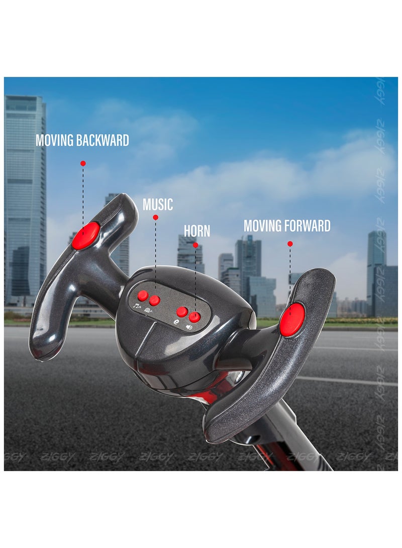 Ziggy | Mini E-Kart - Easy Folding, Front Lights, Music & Horn, 5 km/h Speed, For Kids | Ages 4+ - Image 5