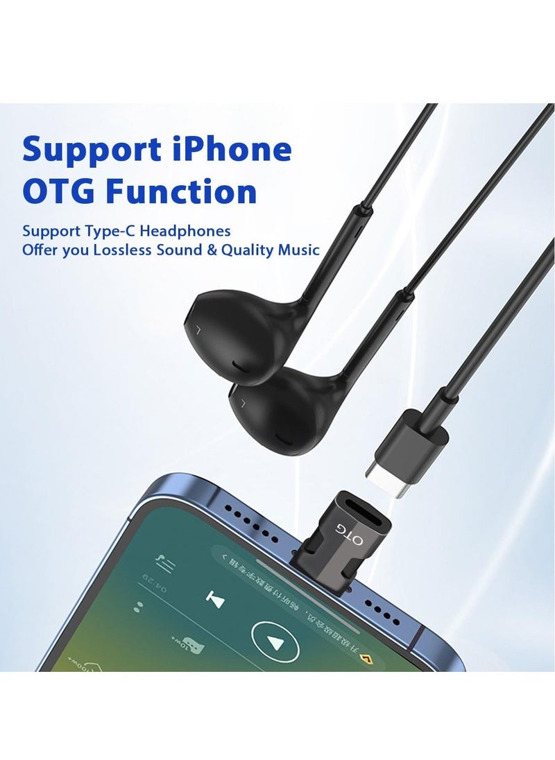 Generic - 2 Pack USB C Lightning Adapter with 30W PD Support Fast Charging Data and Audio Adapter Transfer Male to Lightning Female Headphones Converter Fit for iPhone for iPad Fast Charging and Audio - Image 1