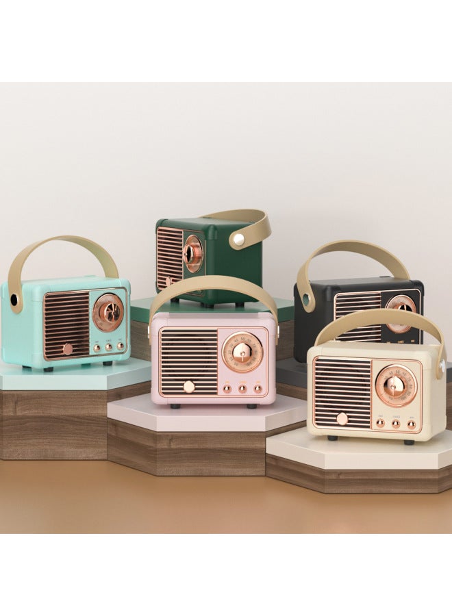 Neutral New Bluetooth Speaker Retro Mini Portable Audio Card Radio Wireless Computer Smart Gift Manufacturers - Image 5
