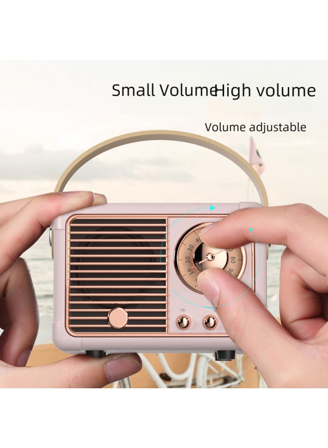 Neutral New Bluetooth Speaker Retro Mini Portable Audio Card Radio Wireless Computer Smart Gift Manufacturers - Image 3