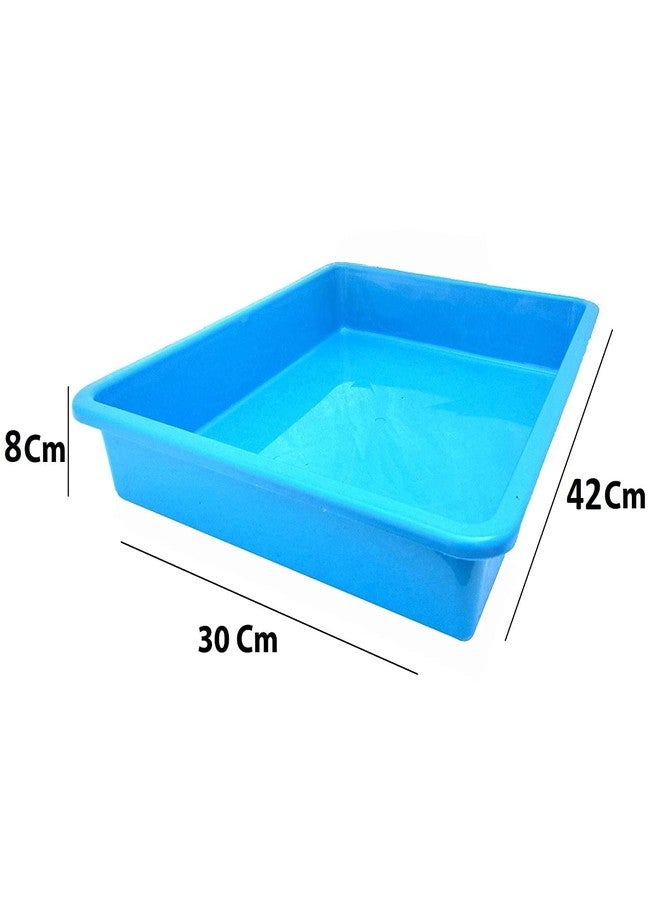 Dmitry Plastic 2 Pieces Small Size Stationary Office Tray, File Tray, Document Tray, Paper Tray A4 Documents/Papers/Letters/folders Holder Desk Organizer (Multicolor) - 42 x 30 x 8-403 Tray - Image 2