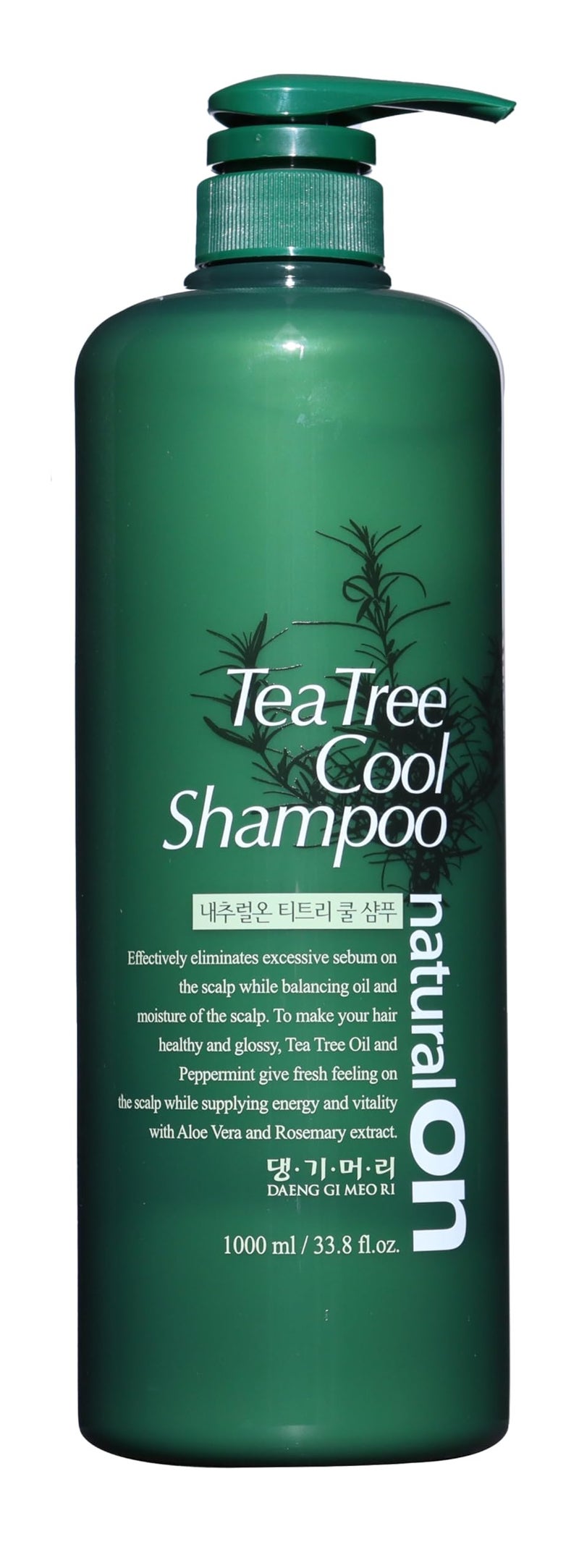 Daeng Gi Meo RiTea Tree Cool Shampoo Tea Tree Oil and Aloe Vera Extracts give a Refreshing Feeling to Oily Hair Moisture to Dry Hair Soft and Mild Cleansing Effect 1000ml