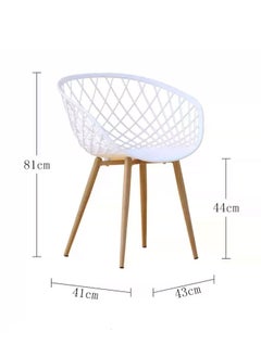 LANNYHOME Jeffcoco Furniture Mid Century Modern Leisure Chair Hollow Back design, Living Dining Room Chair Black 1 piece  - Image 2