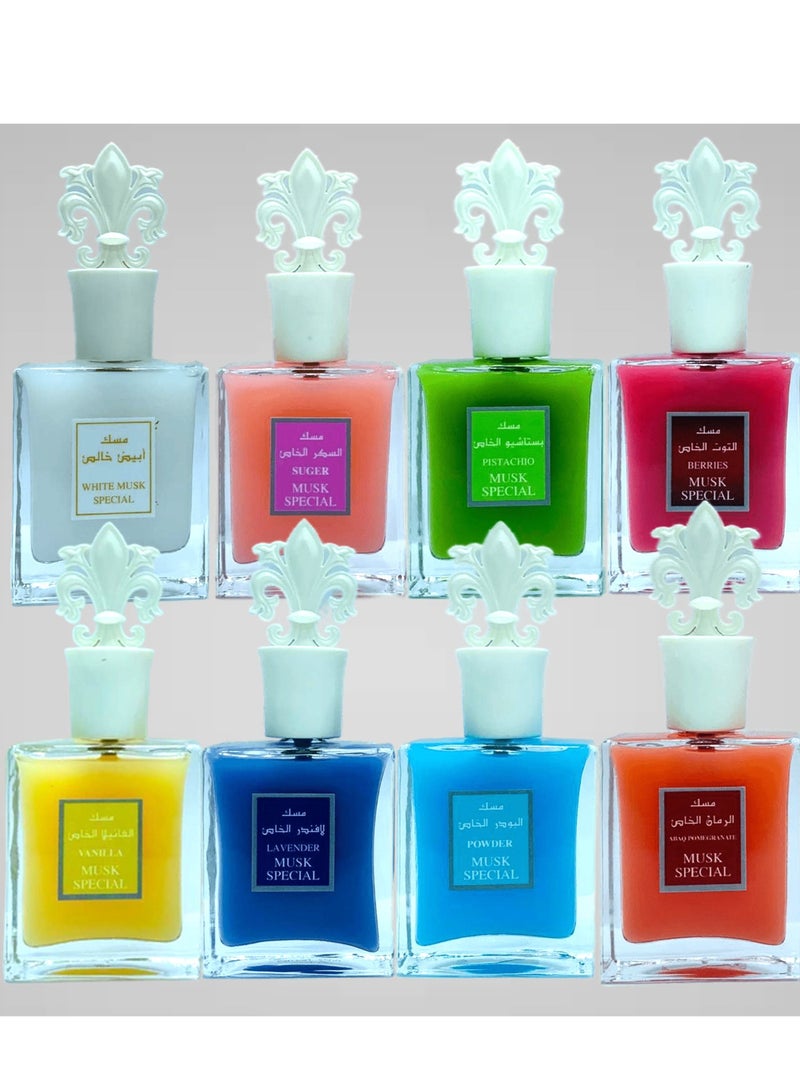 بيليزا مجموعة عطور الصبايا مسك ابيض خالص وا مسك السكر الخاص وا مسك بستاشيو الخاص وا مسك التوت الخاص وا مسك الفانيلا الخاص مسك لافندر الخاص وا مسك البودر الخاص مسك الرمان الخاص  75 مل EDP - Image 1