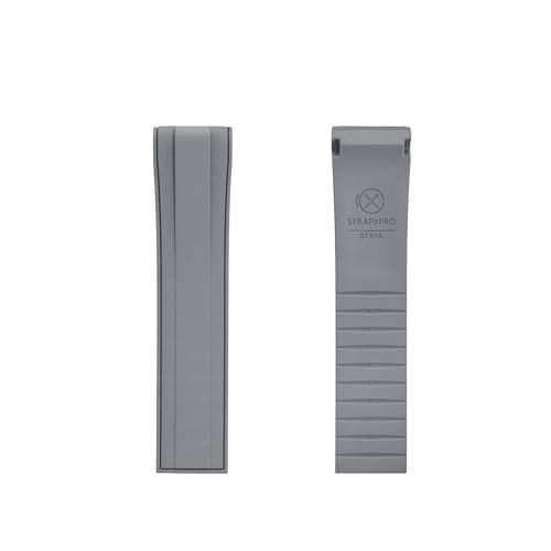 INO Design StrapXPro(STX1A) 22mm Watch Bands Men's Rubber Curved-end Watch Strap Replacement for Seiko Prospex Turtle & King Turtle Automatic Dive Watch SRP773, SRP775, SRP777, SPRA21, SRPE03, SRPE05, etc.(Grey with Black Clasp) - Image 2