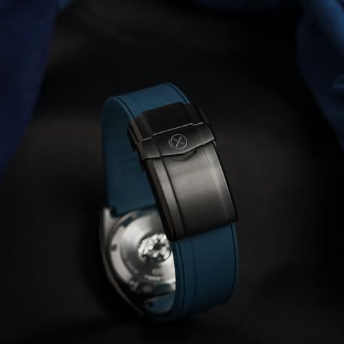 INO Design StrapXPro(STX1A) 22mm Watch Bands Men's Rubber Curved-end Watch Strap Replacement for Seiko Prospex Turtle & King Turtle Automatic Dive Watch SRP773, SRP775, SRP777, SPRA21, SRPE03, SRPE05, etc.(Grey with Black Clasp) - Image 4