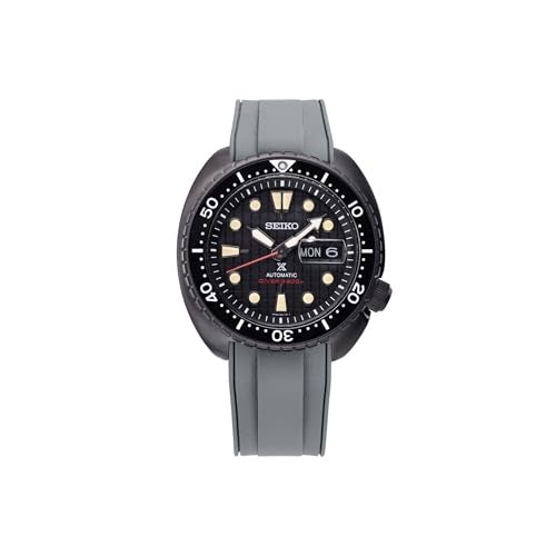 INO Design StrapXPro(STX1A) 22mm Watch Bands Men's Rubber Curved-end Watch Strap Replacement for Seiko Prospex Turtle & King Turtle Automatic Dive Watch SRP773, SRP775, SRP777, SPRA21, SRPE03, SRPE05, etc.(Grey with Black Clasp) - Image 5