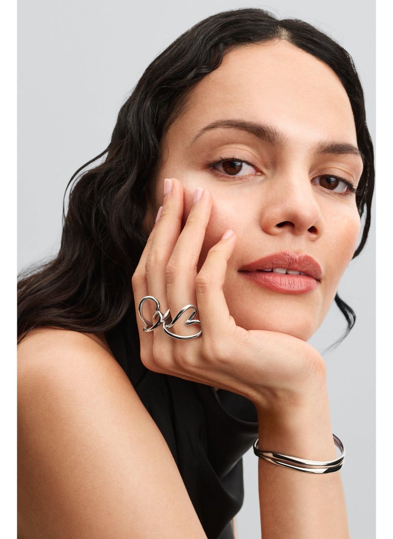 باندورا خاتم قلب بتصميم عضوي - Image 3