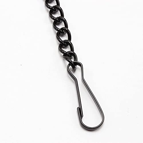 Bieye Metal Chain with Safety Hooks for Tiffany Style Stained Glass Window Panel Hangings, 30 inches Long Black Electrophoretic Coating, Chain001 - Image 5