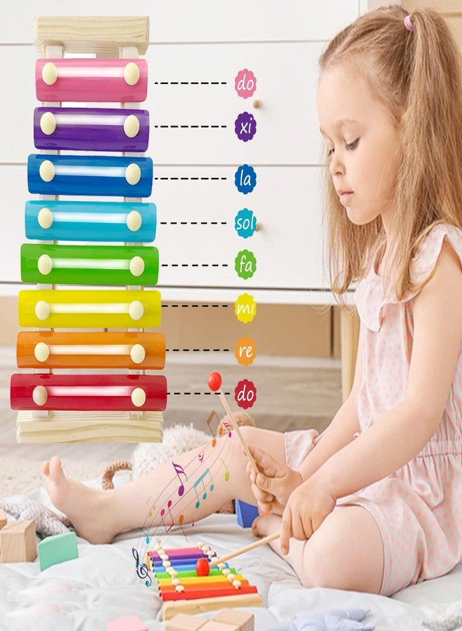 Blvochnnt Wooden Xylophone for Kids,Toddler Xylophone Toy with 2 Child Safe Mallets,8 Diatonic Keys Musical Instruments for Preschoolers Educational Toys,Gifts - Image 5